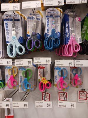 Bright colored scissors