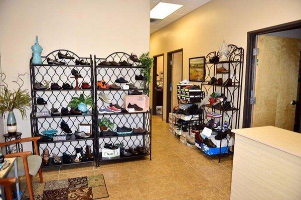 Come on in and find your perfect fit with comfort footwear - many of which accommodate your custom orthotics.