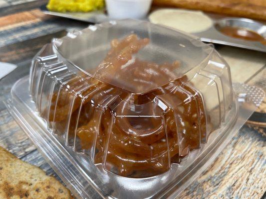 Jalebi (made using Jaggery) - so yummy!