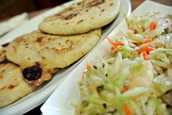 Pupusas and cortido