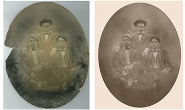 Alan restored this 102 year old photo that was discovered while renovating a former hotel/salon in Harlem.