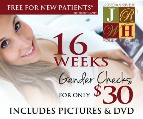 16 Weeks Gender Checks for only $30. Includes Free Pictures & DVD. Book your appointment today at http://jordanriverwh.com/riverton.html Ava