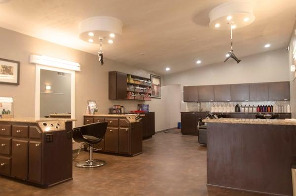 A full interior remodel of a salon.