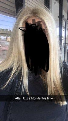 I wanted to be bright and blonde!