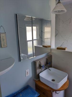 Mirror install (recessed/non recessed)