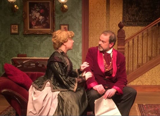 Scene from GASLIGHT at the Town Players of New Canaan