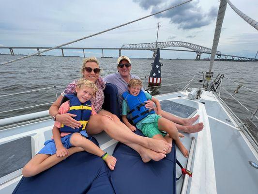 Parents, kids, and smiles - family-friendly sailing fun awaits on our private charters