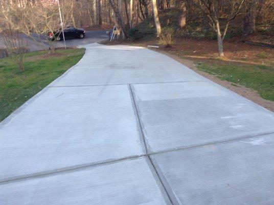 Concrete driveway