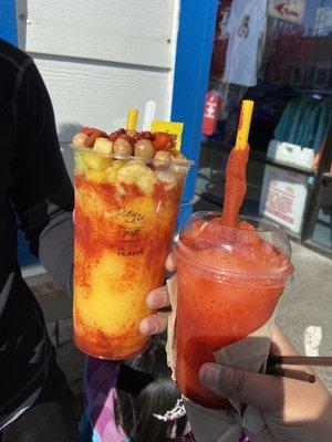 mega mangonada and medium strawberrynada