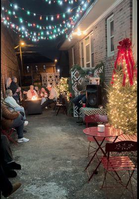 Live music during Christmas in the Alley!  Join us for events year round!