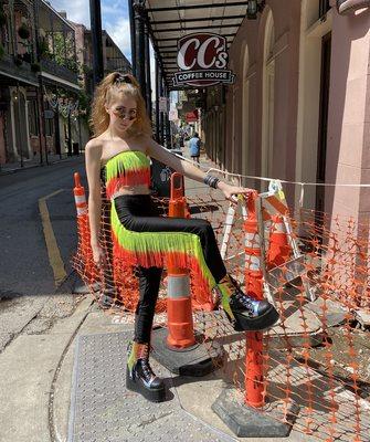 Neon fringe set?? Only $45?? Sign us up!