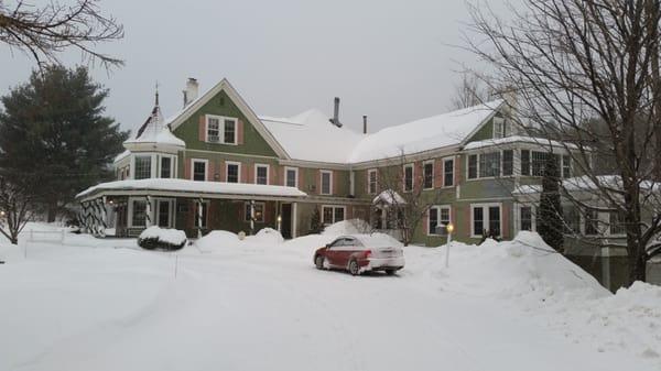 Enjoying the skiing while staying at this lovely inn