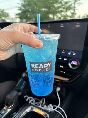 Blue raspberry soda