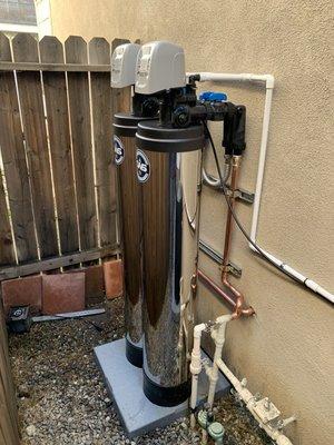 Whole house catalytic Carbon conditioner filter & water softener installed in Monrovia CA