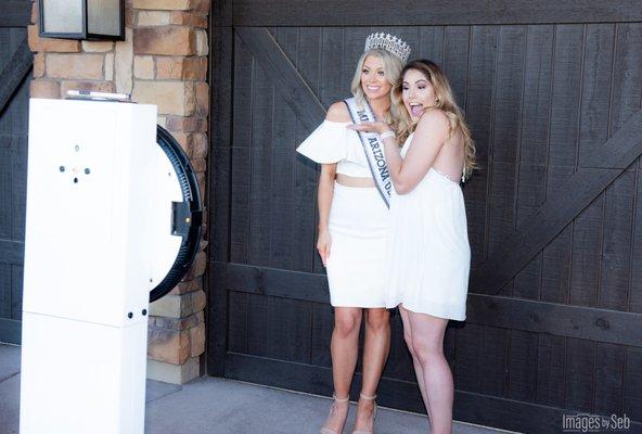 Miss Arizona having a blast with our Selfie Station