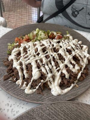 Beef Shawarma over rice