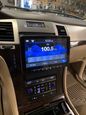 We Are Your Alpine Flagship Dealers. 9" Screen Installed in a Cadillac