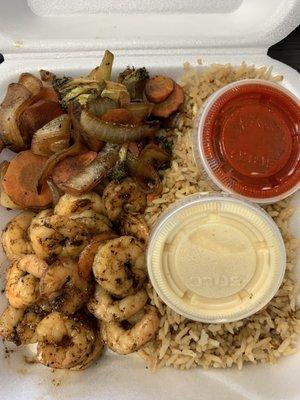 Shrimp hibachi meal