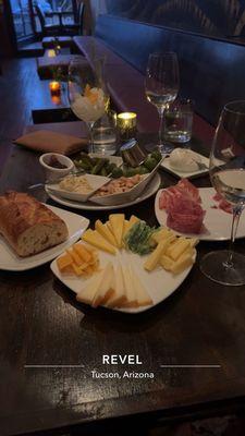 Charcuterie spread! We tried almost everything!