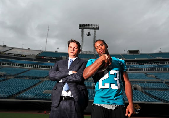 Jacksonville Jaguar's Rashad Jennings and Attorney John Phillips meet-up during the off season to talk sports on Courts & Sports