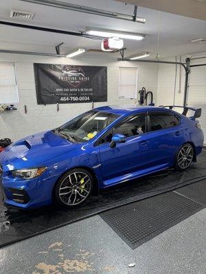 2021 Subaru WRX STI in for Full Detailing Package