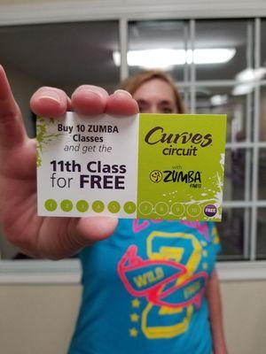 We offer Curves with Zumba 6 days a week.