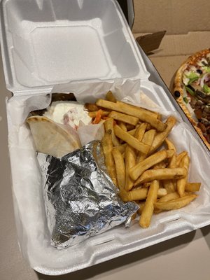 Gyro and fries