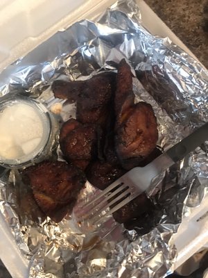 Burnt plantains. Yuck