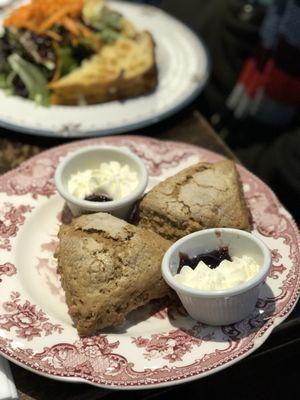 White chocolate espresso scones