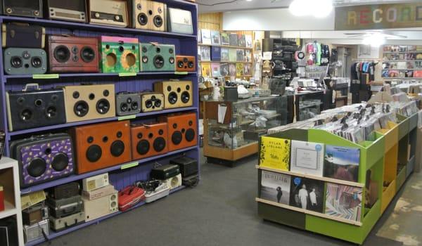 Sonic Suitcases, new vinyl, audio gear, vintage radios.