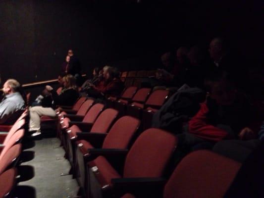 Intimate theater with about 7 rows of seats