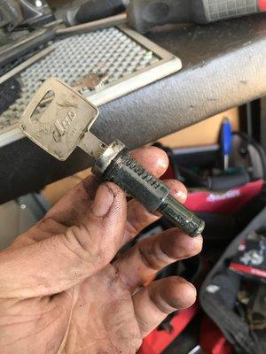 Making a key for a freight liner Semi.