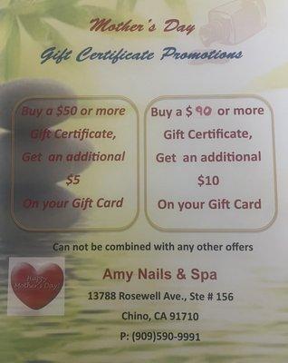 Mother's Day promotion!