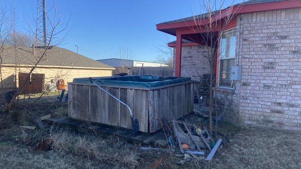 Hot tub removal