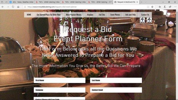 Request A Bid
 www.twsafabcatering.com