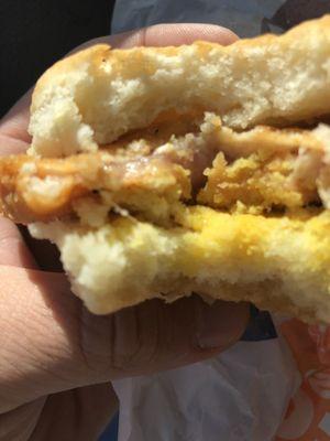 Raw chicken biscuit