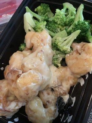 Mayo Shrimp with broccoli