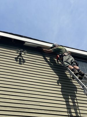 Our Master Carpenter Jimmy working on a home in Indian Pond Estates, Kingston.