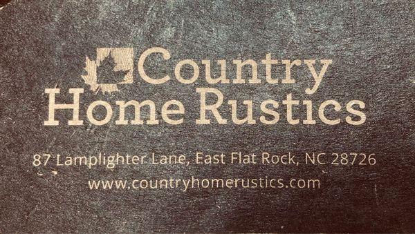 Country Home Rustics - Business Card