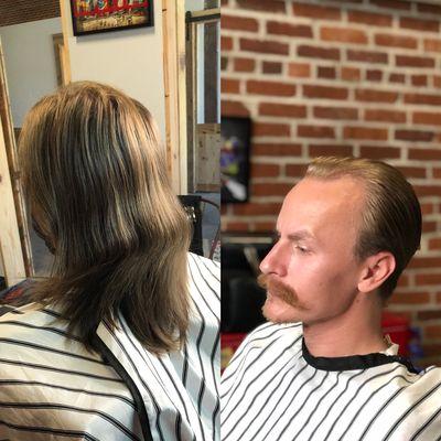 New look before and after. Haircuts any style $35 includes neck shave