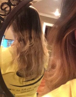 My 'ombré' hair.