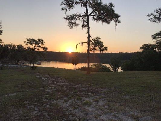 Sunrise over the lake.