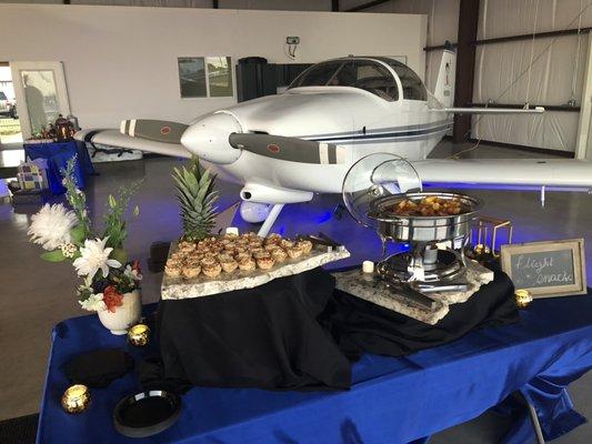 Wedding at Granbury Municipal Airport.