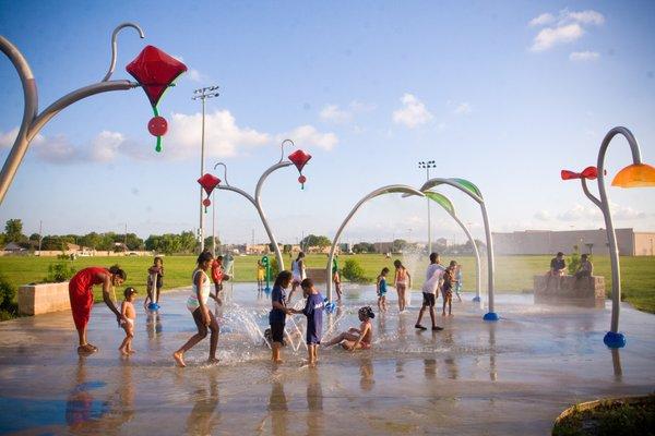 Splash pad at Hunters Glen Park