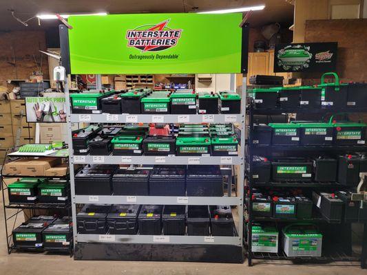 All your Battery needs here at EE&R.. hearing aid batteries, AA, AAA C, D to heavy equipment on stock