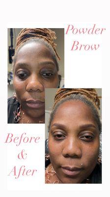 Powder Brow for a client looking to ease her daily routine.