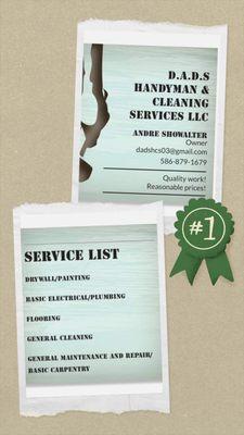 D A D S Handyman & Cleaning Services