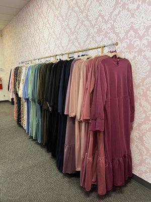 Variety of colors long sleeve dresses