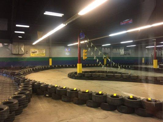 Indoor go cart track