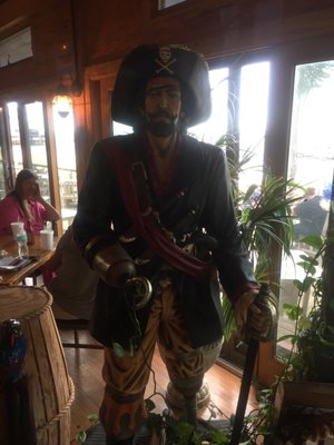 Captain Hook standing guard...